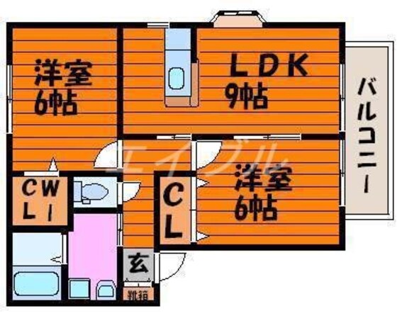 クスの木　Ｃ棟の物件間取画像